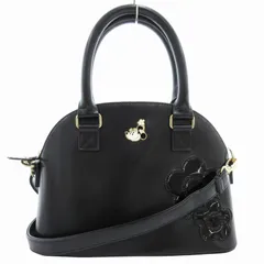 マリークワント MARY QUANT ×ディズニー Disney コラボ ミニー ハンドバッグ ショルダー 2WAY 斜め掛け 花装飾 黒 ブラック /GV