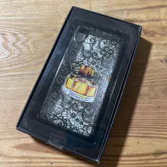 iPhoneX ケース カバー メタリック レース ブラックゴールド