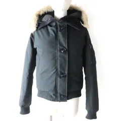 良品☆正規品 CANADA GOOSE カナダグース 7967JL LABRADOR BOMBER ラブラドールボンバー ファー・フード付 ZIP ダウンジャケット 黒 S/Pのサムネイル