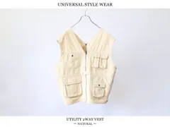 【SALE】UNIVERSAL STYLE WEAR / UTILITY 2WAY VEST - NATURAL　ユニバーサルスタイルウェア / ユーティリティツーウェイベスト