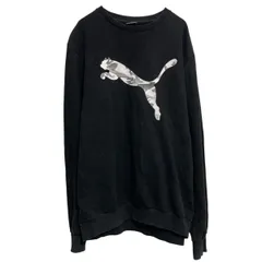 PUMA ロゴスウェット トレーナー プーマ XL ブラック ビッグサイズ プルオーバー 古着卸 アメリカ仕入 a612-7498