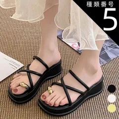 種類5:ブラック/23.5cm サンダル レディース 夏用 歩き やすい 厚底 サマーサンダル 痛くない 春 夏 祭り 浴衣 旅行 海 ビーチサンダル スリッパ 美脚 ストラップ シンプル おしゃれ かわいい カジュアル 20代 30代 40代 50代 送料無