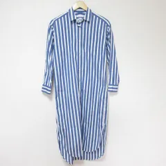 【美品】ドレステリア　トーマスメイソンコラボシャツワンピース　ブラウンストライプ 美品】ドレステリア トーマスメイソンコラボシャツワンピース