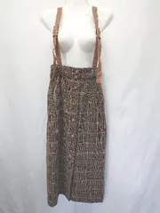 ◇ ⊇ RESEXXY リゼクシー チェック 膝下丈 ナロー スカート サイズF ブラウン マルチ レディース E  【1409250035340】