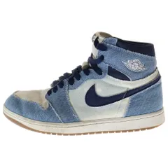 NIKE (ナイキ) AIR JORDAN 1 HIGH OG Denim エアジョーダン 1 デニム ハイカットスニーカー インディゴ US8.5/26.5cm FQ2947-100