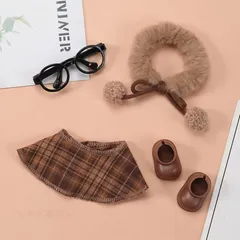 Labubu 17cm 1〜3世代 通用 洋服セット パーティードレス 着せ替え 衣装  ぬいぐるみ服 衣装 A250a30