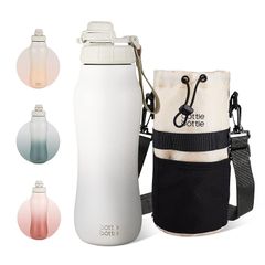 BOTTLE BOTTLE 水筒 0.75リットル マグボトル 直飲み おしゃれ 二重構造 ステンレスボトル 大人 子供 持ち運び 大容量 アウトドア スポンジ付き ホワイトグレー