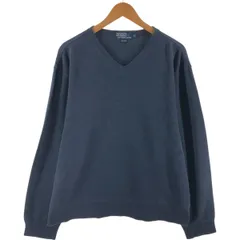 古着 ラルフローレン Ralph Lauren POLO by Ralph Lauren Vネック コットンニットセーター メンズXL相当/eaa527956