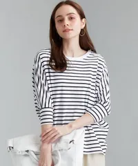 green label relaxing CFC ハイゲージ ドルマン プルオーバー カットソー / ボーダー