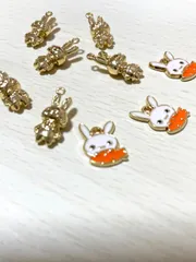 ウサギチャーム　セット　アクセサリー　パーツ
