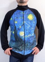 ゴッホ　星月夜　アウター　ゴッホ　長袖ジップアップ　画家絵画　ゴッホのジャケット