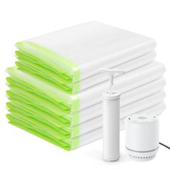 布団 6枚組 120×100cm 2枚/100×80cm 圧縮袋 4枚 ふとん圧縮袋 布団圧縮袋 電動ポンプ付き 防塵防湿 Umimile 省スペース 引越し/衣替え/旅行