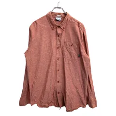 Columbia 長袖シャツ Mサイズ コロンビア ボタンダウン 赤茶色 古着卸 アメリカ仕入 t2410-3202