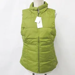 クロコダイル CROCODILE ベスト ダウンベスト ジップアップ スタンドカラー 緑 グリーン M