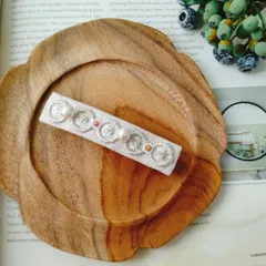 Lelien ヘアアクセサリー　バレッタ　リボン　レース　コットンパール