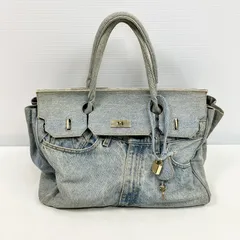 ◆ Levi's リーバイス ハンドバッグ デニム 古着 リメイク ケリー型 鞄 現状品 コットン アイスブルー 1.20kg