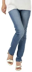 Captain K キャプテン・ケイ ウエストゴム スキニー デニム パンツ 総ゴム ストレッチパンツ レディース( ブルー,  M)