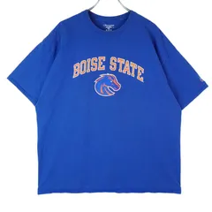チャンピオンChampionオーセンティックAUTHENTICカレッジ系Tシャツboise stateボイシ州立大学ブルー青袖ロゴワッペンvintageヴィンテージ40210