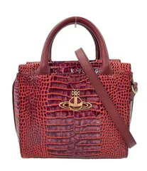 美品 ヴィヴィアンウエストウッド 2way クロコ型押しハンドバッグ ミニショルダーバッグ 斜め掛け レディース Vivienne Westwood