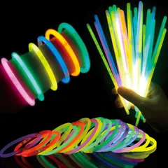 光る ブレスレット 蛍光 ケミカルライト ペンライト 10色 50本セット 縁日 景品 イベント 用