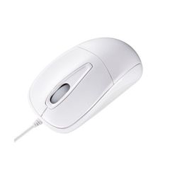 (まとめ) サンワサプライ 静音マウス 光学式 USB有線 ホワイト MA-12