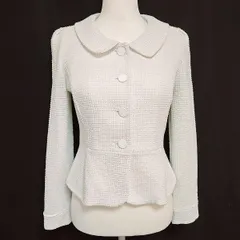 #anc トゥービーシック TO BE CHIC ジャケット 白 ラメ ペプラム風 レディース [739097]のサムネイル