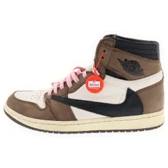 NIKE (ナイキ) ×TRAVIS SCOTT AIR JORDAN 1 HIGH OG TS SP トラヴィススコット エアジョーダン1 ハイカットスニーカー シューズ ブラウン US10.5/28.5cm CD4487-100