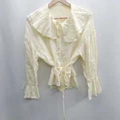 ◇ ⊂ JUNOAH ジュノア 長袖 ブラウス サイズM イエロー レディース E  【1410290043325】