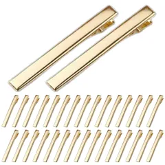 ヘアクリップ 約30個入り DIY ヘアピン 髪留め 金具 ヘアアクセサリー パーツ ゴールド 7.5cm NYANDELMO [ゴールド] [7.5㎝]