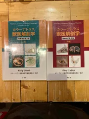 【中古美品】カラーアトラス 獣医解剖学　上巻下巻セット　増刷改訂版 Amazon.co.jp: カラ-アトラス獣医解剖学 (上巻) : Horst Erich