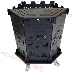 未使用 焚き火台 ストーブ 二次燃焼 焼き台 キャンプ バーベキュー Amazon | waku fimac ウッドストーブ 大型 焚き火台 二次燃焼