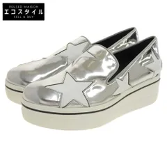 STELLA McCARTNEY ステラマッカートニー 新品同様 STELLA McCARTNEY ステラマッカートニー エリス スター 厚底 スニーカー シューズ レディース シルバー 41 392314 41