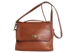 【お得なクーポン配布中!】 USA製 オールドコーチ 本革 レザー 2WAY レザーバッグ / COACH ショルダーバッグ ハンドバック コーチ レディース メンズ 牛革 斜め掛け 茶