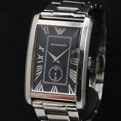 EMPORIO ARMANI スクエア ローマン デイト クォーツ 稼働 185 - メルカリ