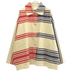 HED MAYNER×Desigual ヘドメイナー×デシグアル 23AW オーバーサイズボーダージャケット 23WWEWBL/1001 アイボリー U