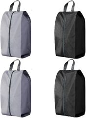 Topfly シューズケース ４パック ゴルフ シューズバッグ サッカー バスケ 靴袋 防水防塵 スポーツ アウトドア 超軽量 靴入れ 衣類入れ出張 旅行 学校用 収納バッグ （ブラック、グレー 42*26*18cm）…