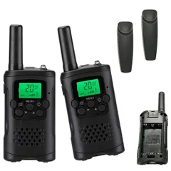 新品 inYYTer 特定小電力トランシーバー2台セットT48 免許・資格不要 トランシーバー （VOX） 機能 操作が簡単 LED懐中電灯 10mW 低放射線 省電力 屋内野外活動 ホリデーギフトに最適 総務省技術基準適合商品 黒と黒トランシーバー2台セッ