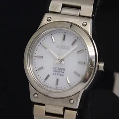 稼動 良品 シチズン ウィッカ ソーラー エコドライブ シルバー文字盤 E030-S001935 レディース腕時計 OGH 2000000 NSK