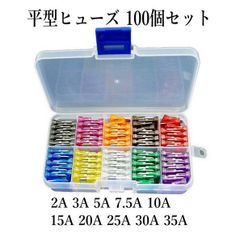 平型ヒューズ 10種、100個セット BOX入り　H1010