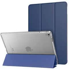 新品 iPad Pro 9.7 ケース - ATiC Apple iPad Pro 9.7インチ 2016 タブレット専用カバー 半透明 PC + PUレザー オートスリープ機能付き 三つ折スタンド 軽量 薄型 耐衝撃 スマートケース 型番: A1673 A1のサムネイル