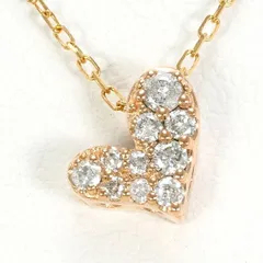 K10PG　ネックレス　necklace　ダイヤ　0.14　総重量約0.8g　約40cm