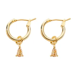 【ベージュ×ピアス】[Cream dot. クリームドット公式] ピアス レディース  金属アレルギー ニッケルフリー に見える フープ 2way 取り外し ドロップ ビジュー チャーム 大人 