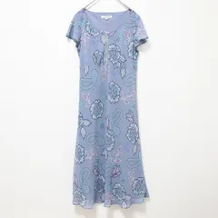 ローラアシュレイ LAURAASHLEY ワンピース ロング ビーズ スパンコール ペイズリー 総柄 a952484