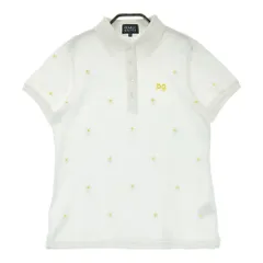 サイズ：2 PEARLY GATES パーリーゲイツ  半袖ポロシャツ 花刺繍 総柄 ホワイト系 [240101522088] ゴルフウェア レディース ストスト