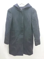 ◇ ROPE' ロぺ フード着脱可能 フロントチャック ウール 無地 長袖 コート サイズ38 ネイビー レディース E 1303090023973