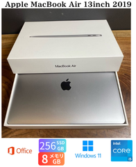 ［箱付き/美品/SALE］Apple MacBook Air 13inch 2019/Core i5 1.6GHz/メモリ8GB/SSD256GB/Windows11/Office 2024/528