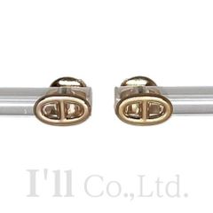 HERMES　エルメス　シェーヌダンクル　ピアス　750PG　ブランドジュエリー　アクセサリー　両耳用　イヤリング　Au750　K18PG　ピンクゴールド　18金　Hロゴ　TPM　ファランドール　Hモチーフ【中古】【75289】