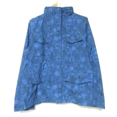 美品 THE NORTH FACE ノースフェイス Novelty Globe Trekker JKT 総柄 ジャケット パーカー ブルゾン NPW21551 Lサイズ ブルー レディース 古着 中古 USED