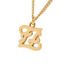 フェンディ/FENDI　カーリグラフィ ネックレス　メタル　ゴールド【中古】　E-158889