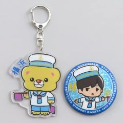 [중고] 상품 세트 카미야 히로시 아크릴 키홀더 & 캔 배지 세트 (카나가와·A) [Kiramune Presents Hiroshi Kamiya 15th Anniversary Live Tour “Messenger”] 카나가와 회장 한정